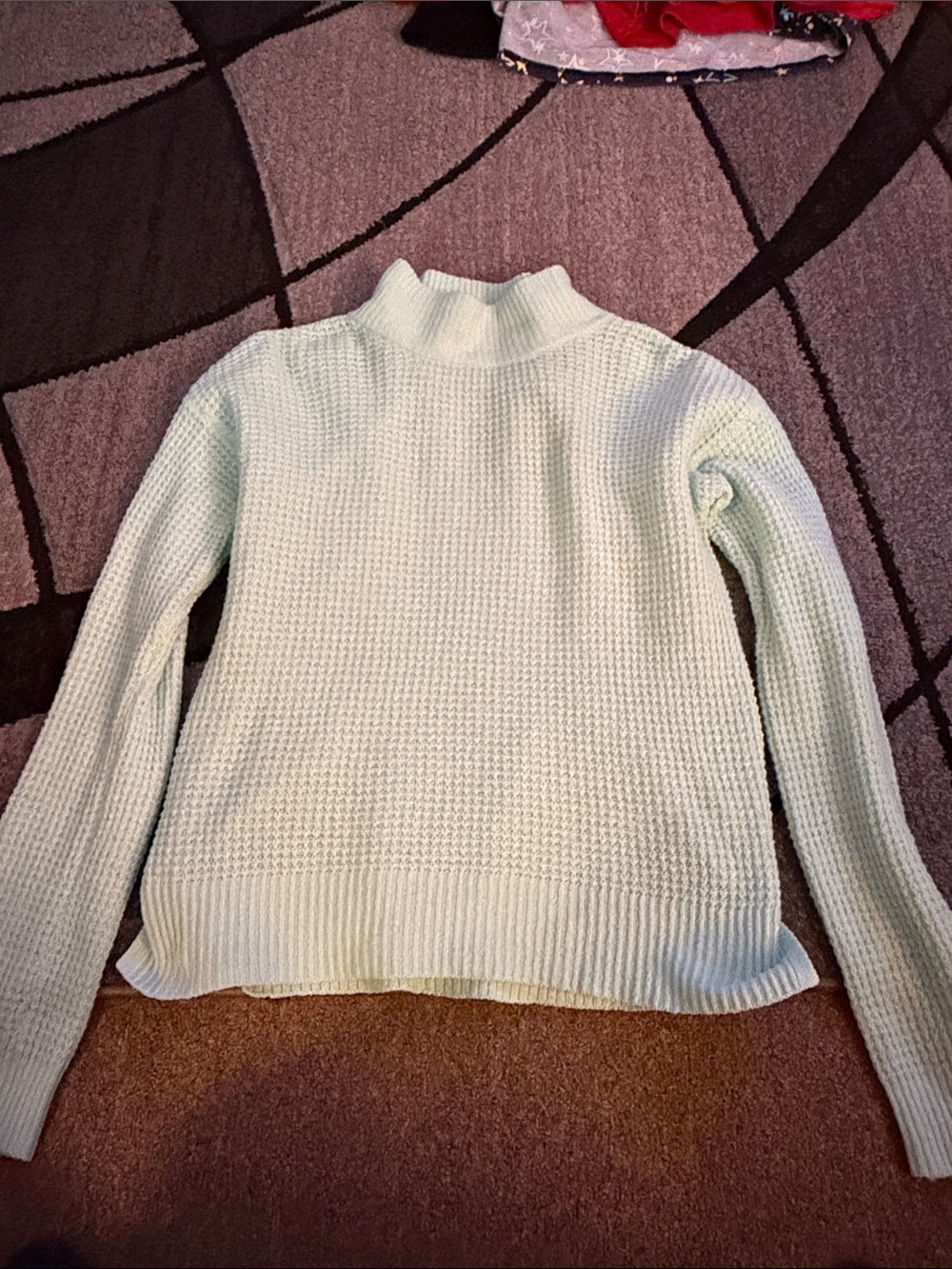 Women's Light Mint Mock Neck Sweater